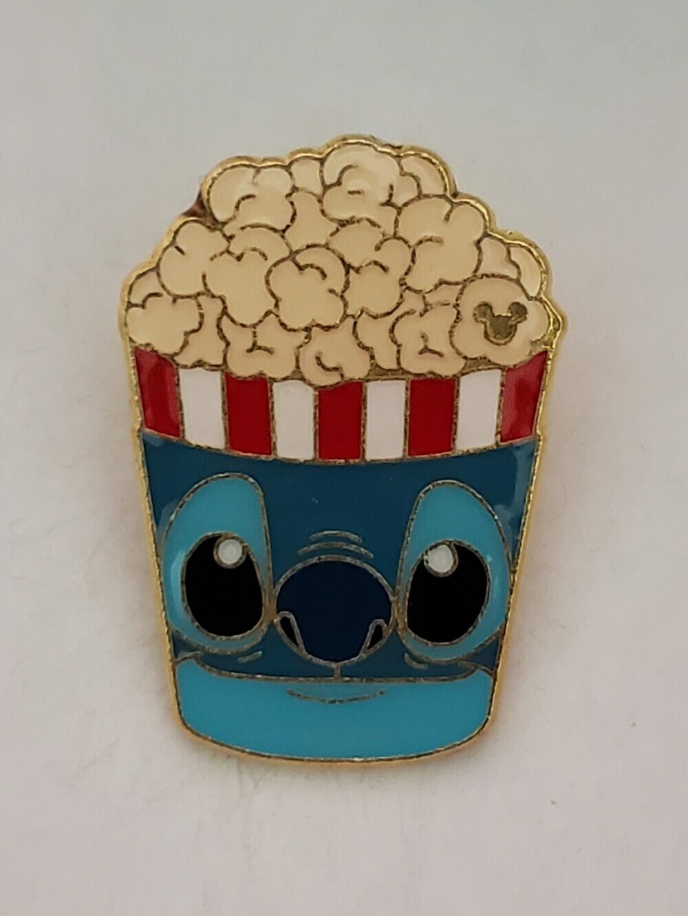Disney Pin Trading Hong Kong DL Stitch Popcorn Bucket Food Hidden Mickey Pin